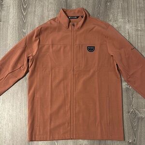 Travis Mathew Men’s Medium Quick Call Full Zip Golf‎ Long Sleeve Rust Jacket